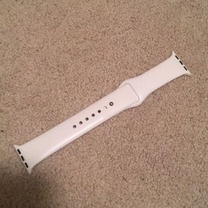 white Apple Watch sports band